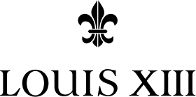 A black LOUIS XIII logo on a transparent background
