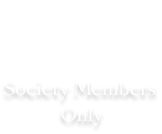 A white inscription Society Members Only with shadow on a transparent background
