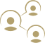 A brown society icon on a transparent background