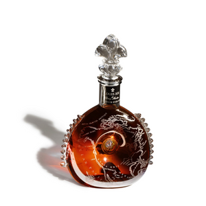 A packshot of LOUIS XIII L'Odyssee d'un Roi decanter on a white background